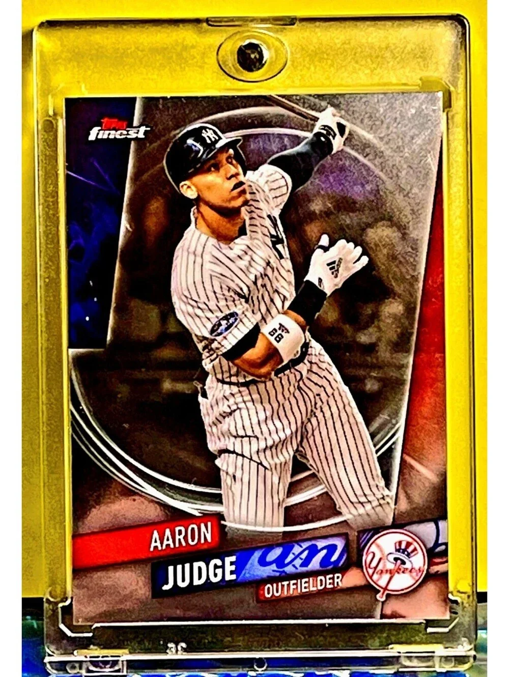 Aaron Judge HOT TOPPS FINEST NEW YORK YANKEES INVESTMENT CARD Free Magnetic Case